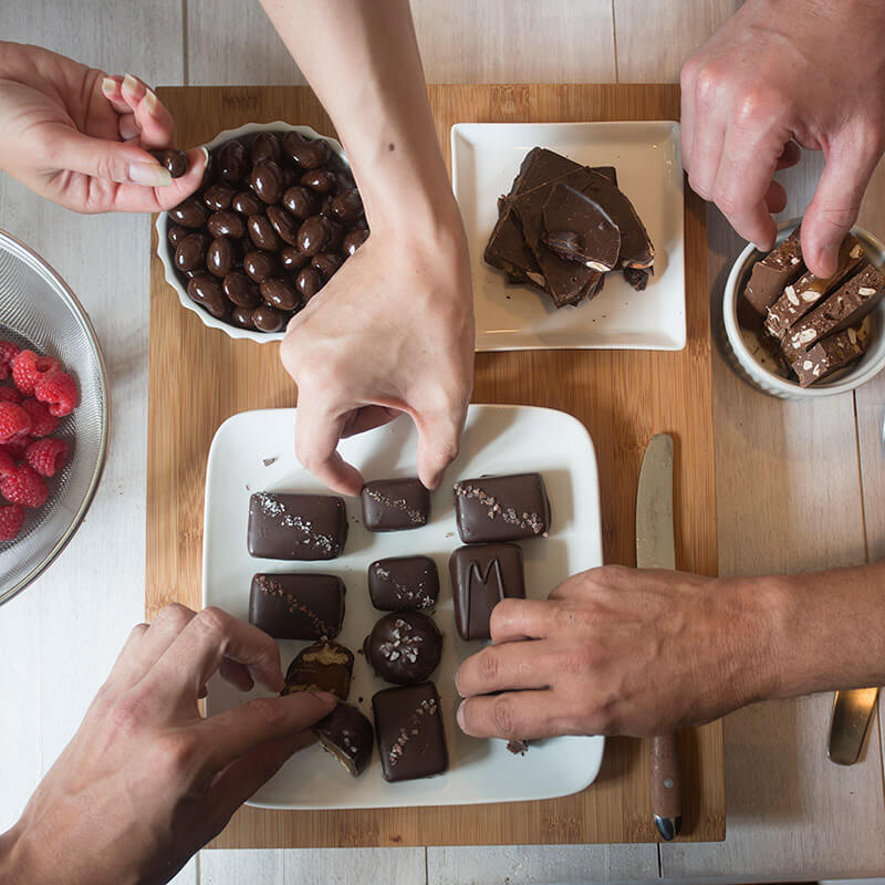 Variety of chocolates