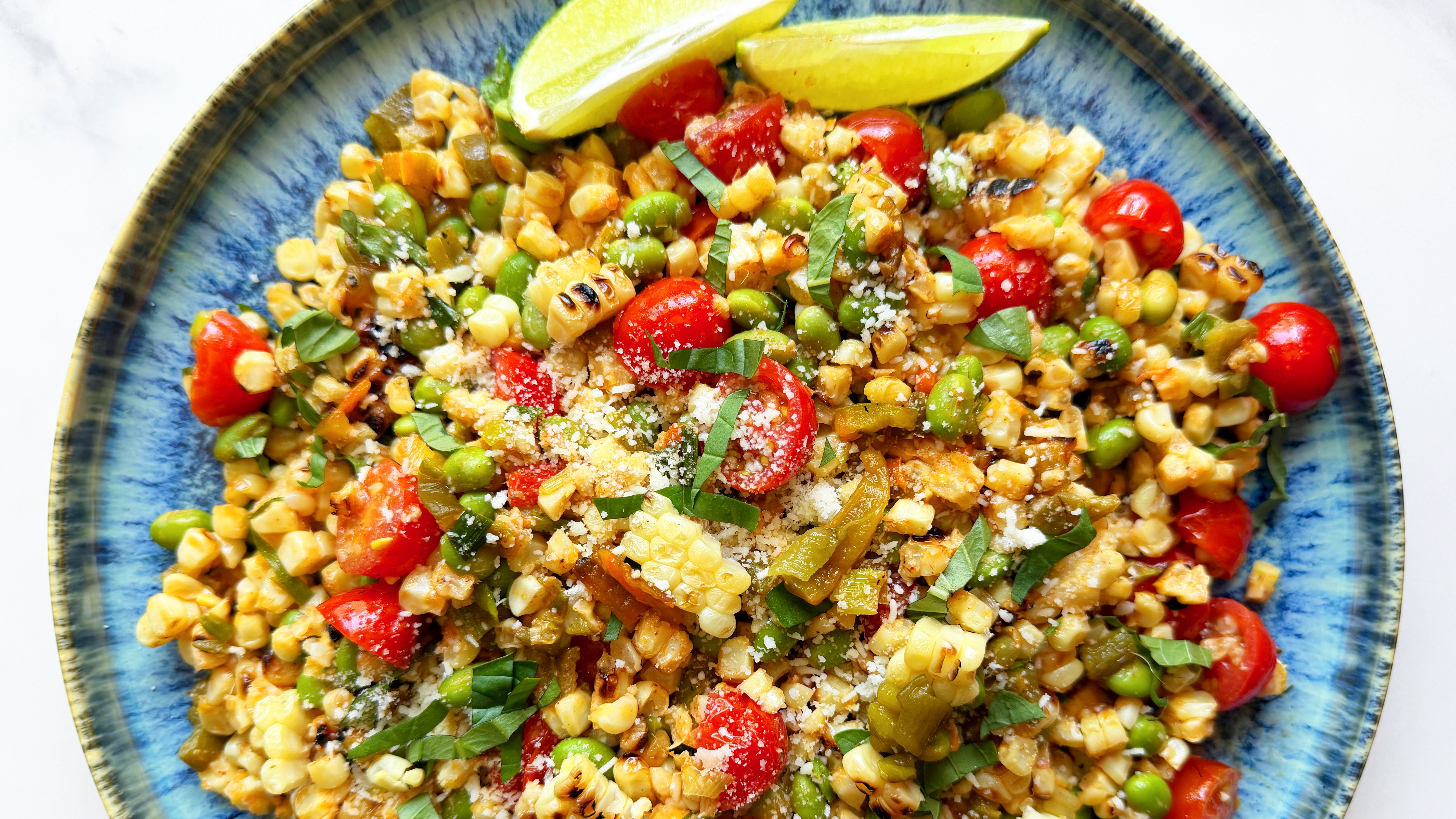 Grilled Corn & Hatch Pepper Succotash