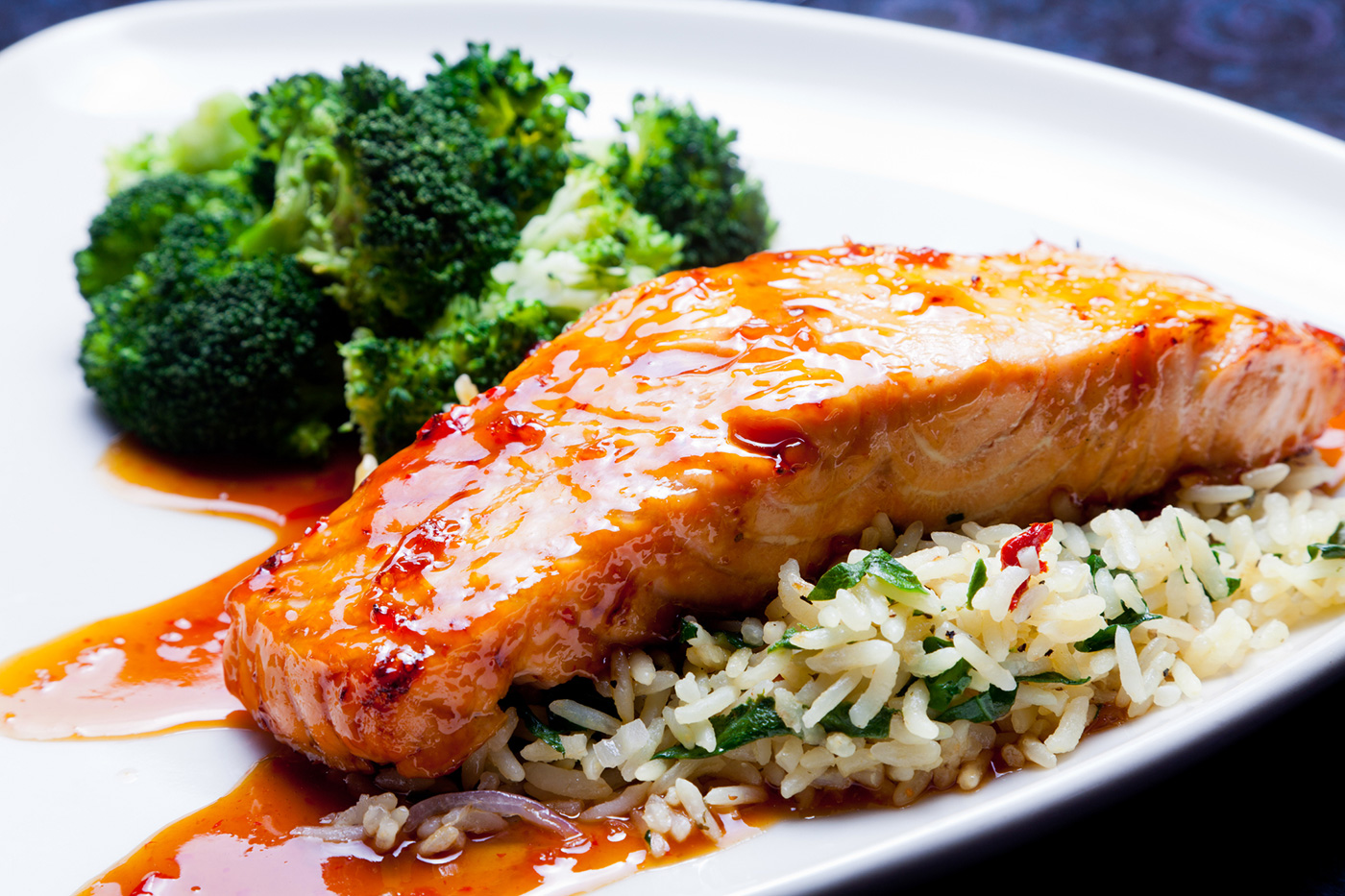 Pomegranate-Glazed Salmon