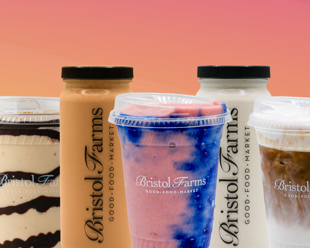 smoothies on a pink background