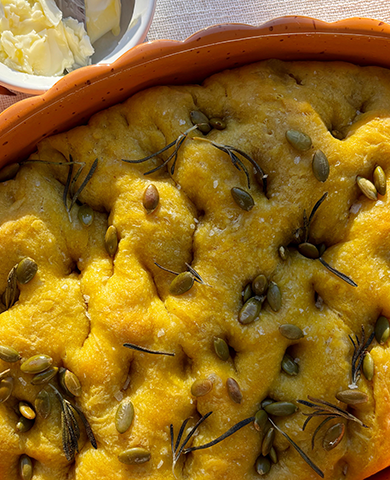 Pumpkin Rosemary Focaccia