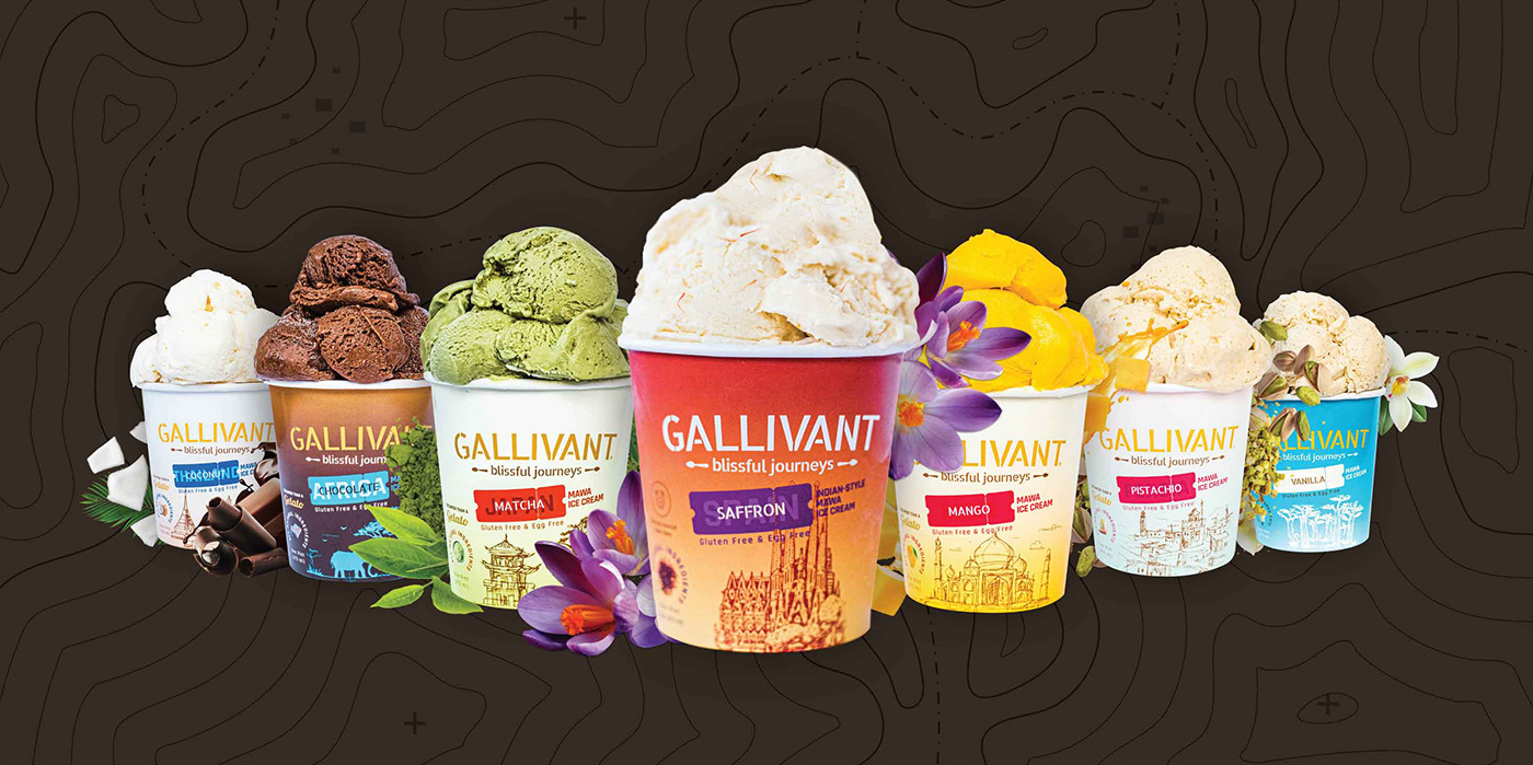 Gallivant Mawa Ice Cream product lineup