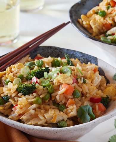 Chicken and Coriander Fried Rice In Bowl